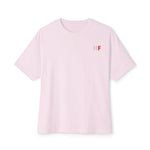 'HF' Chest Logo Tee — Oversized Boxy Cotton T-Shirt