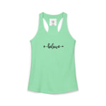 Women's Racerback Tank- Believe