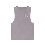 Stonewash Logo Tank Top — Minimal HF Chest Emblem