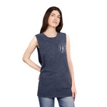 Stonewash Logo Tank Top — Minimal HF Chest Emblem