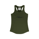 Women's Racerback Tank- Believe