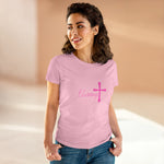 Blessings Cross Tee — Women's Pink Faith T-Shirt