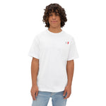 'HF' Chest Logo Tee — Oversized Boxy Cotton T-Shirt