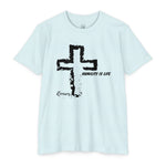 Christian Cross T-Shirt — "Humility Is Life" Spiritual Faith Tee