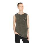 Stonewash Logo Tank Top — Minimal HF Chest Emblem