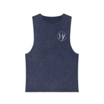 Stonewash Logo Tank Top — Minimal HF Chest Emblem