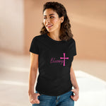 Blessings Cross Tee — Women's Pink Faith T-Shirt