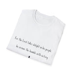Christian Cross T-Shirt — "For the Lord takes delight in his people"