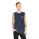 Stonewash Logo Tank Top — Minimal HF Chest Emblem