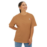 'HF' Chest Logo Tee — Oversized Boxy Cotton T-Shirt