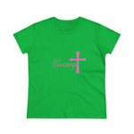Blessings Cross Tee — Women's Pink Faith T-Shirt