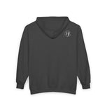 Christian Cross Zip Hoodie - Red Outline Faith Full-Zip Sweatshirt