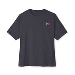 'HF' Chest Logo Tee — Oversized Boxy Cotton T-Shirt