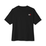 'HF' Chest Logo Tee — Oversized Boxy Cotton T-Shirt