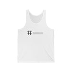 Hashtag Minimalist Tank Top — Subtle Social Media Graphic Jersey Tank