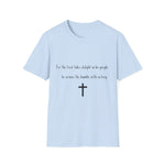 Christian Cross T-Shirt — "For the Lord takes delight in his people"