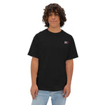 'HF' Chest Logo Tee — Oversized Boxy Cotton T-Shirt