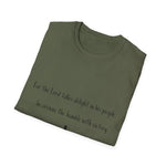 Christian Cross T-Shirt — "For the Lord takes delight in his people"