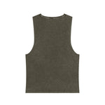 Stonewash Logo Tank Top — Minimal HF Chest Emblem