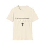 Christian Cross T-Shirt — "For the Lord takes delight in his people"
