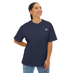 'HF' Chest Logo Tee — Oversized Boxy Cotton T-Shirt