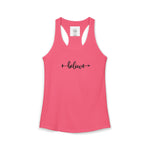Women's Racerback Tank- Believe