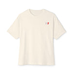 'HF' Chest Logo Tee — Oversized Boxy Cotton T-Shirt