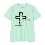 Christian Cross T-Shirt — "Humility Is Life" Spiritual Faith Tee