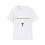 Christian Cross T-Shirt — "For the Lord takes delight in his people"