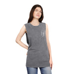 Stonewash Logo Tank Top — Minimal HF Chest Emblem