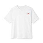 'HF' Chest Logo Tee — Oversized Boxy Cotton T-Shirt