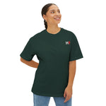 'HF' Chest Logo Tee — Oversized Boxy Cotton T-Shirt
