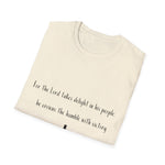 Christian Cross T-Shirt — "For the Lord takes delight in his people"