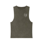Stonewash Logo Tank Top — Minimal HF Chest Emblem