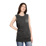 Stonewash Logo Tank Top — Minimal HF Chest Emblem
