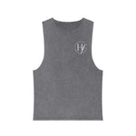 Stonewash Logo Tank Top — Minimal HF Chest Emblem